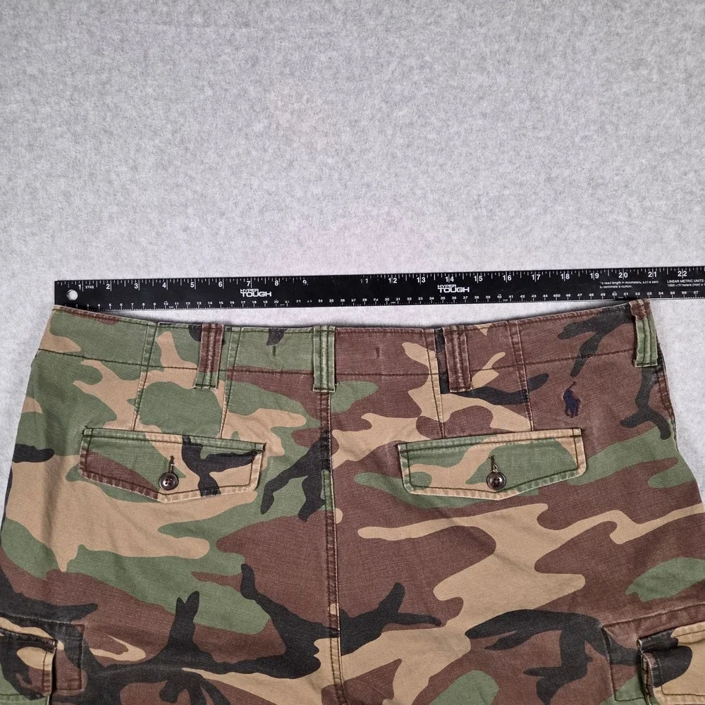 Polo Ralph Lauren Mens 40T 40 Tall Y2K Camo Cargo Shorts Camouflage Woodland